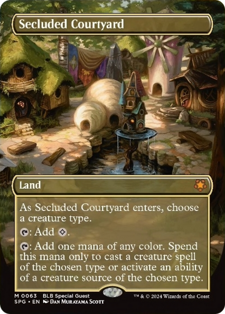 Secluded Courtyard (Borderless) [Bloomburrow Special Guests] | Card Citadel