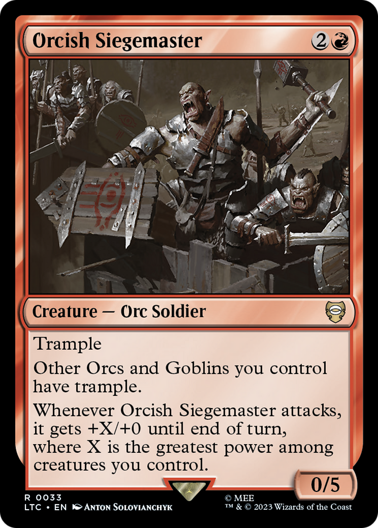 Orcish Siegemaster [The Lord of the Rings: Tales of Middle-Earth Commander] | Card Citadel