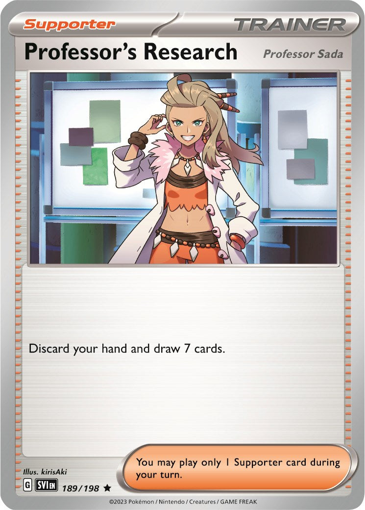Professor's Research (189/198) (Theme Deck Exclusive) [Scarlet & Violet: Black Star Promos] | Card Citadel