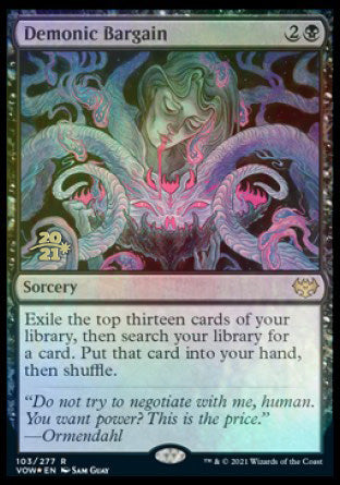 Demonic Bargain [Innistrad: Crimson Vow Prerelease Promos] | Card Citadel