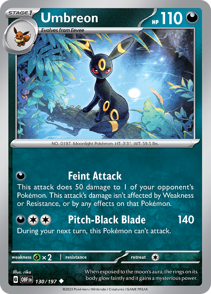 Umbreon (130/197) [Scarlet & Violet: Obsidian Flames] | Card Citadel