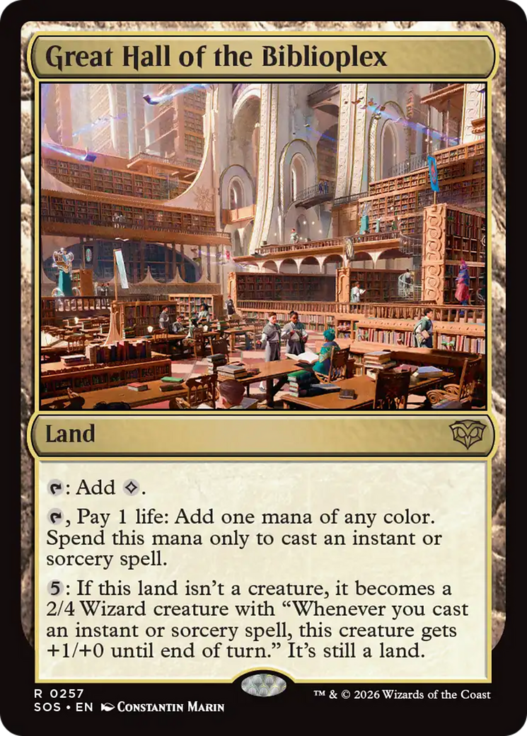 Great Hall of the Biblioplex [Secrets of Strixhaven] | Card Citadel