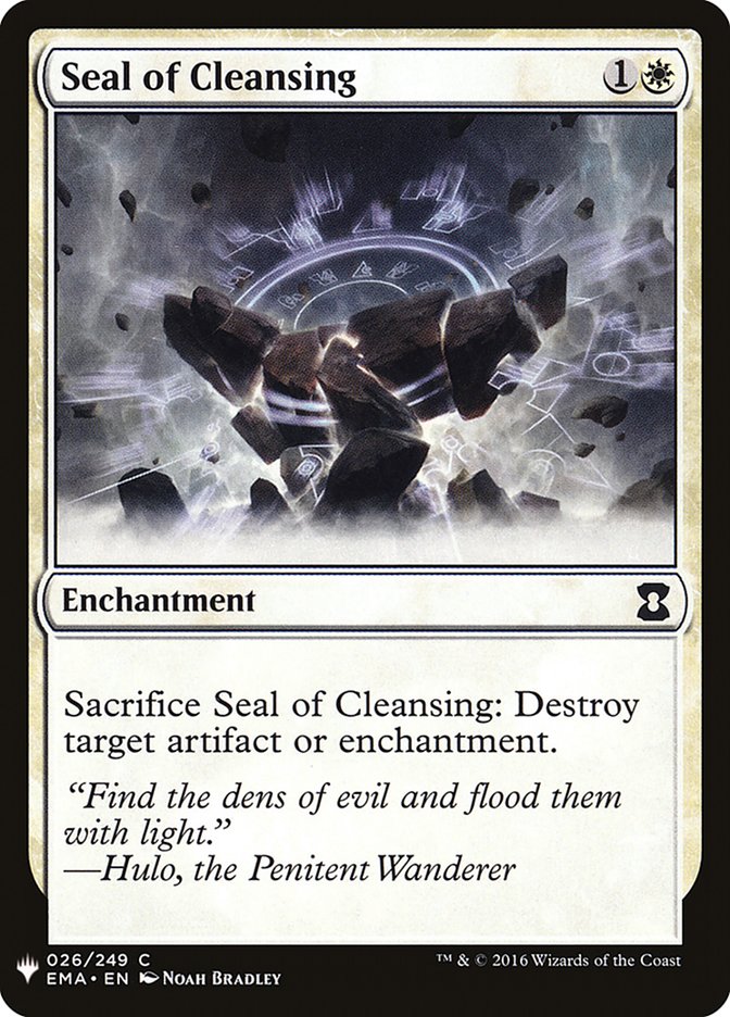 Seal of Cleansing [Mystery Booster] | Card Citadel