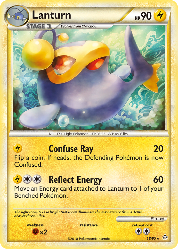 Lanturn (18/95) [HeartGold & SoulSilver: Unleashed] | Card Citadel