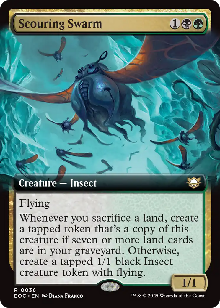 Scouring Swarm (Extended Art) [Edge of Eternities Commander] | Card Citadel