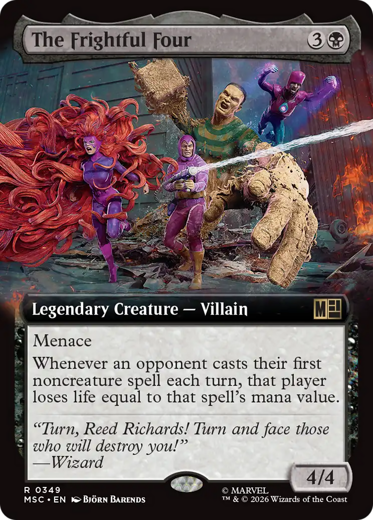 The Frightful Four (Extended Art) [Marvel Super Heroes Commander] | Card Citadel