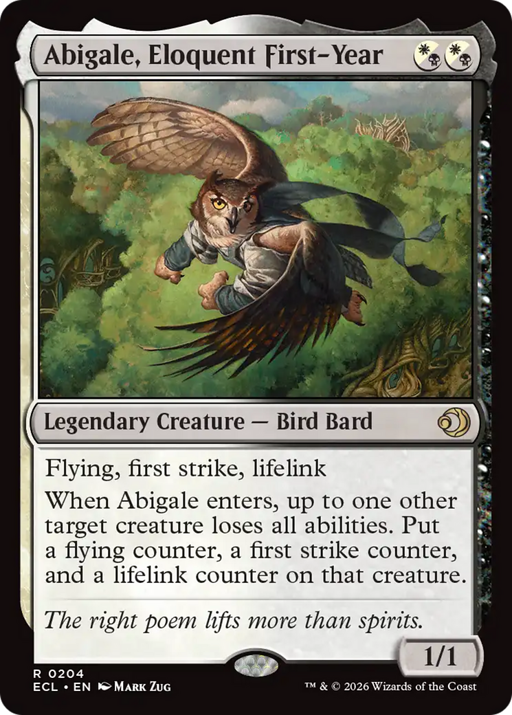 Abigale, Eloquent First-Year [Lorwyn Eclipsed] | Card Citadel