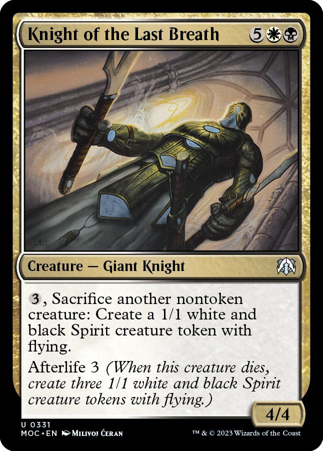 Knight of the Last Breath [March of the Machine Commander] | Card Citadel