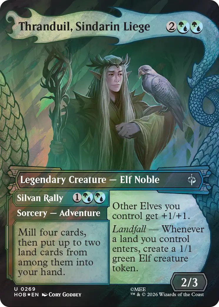 Thranduil, Sindarin Liege (Showcase) (Surge Foil) [The Hobbit] | Card Citadel