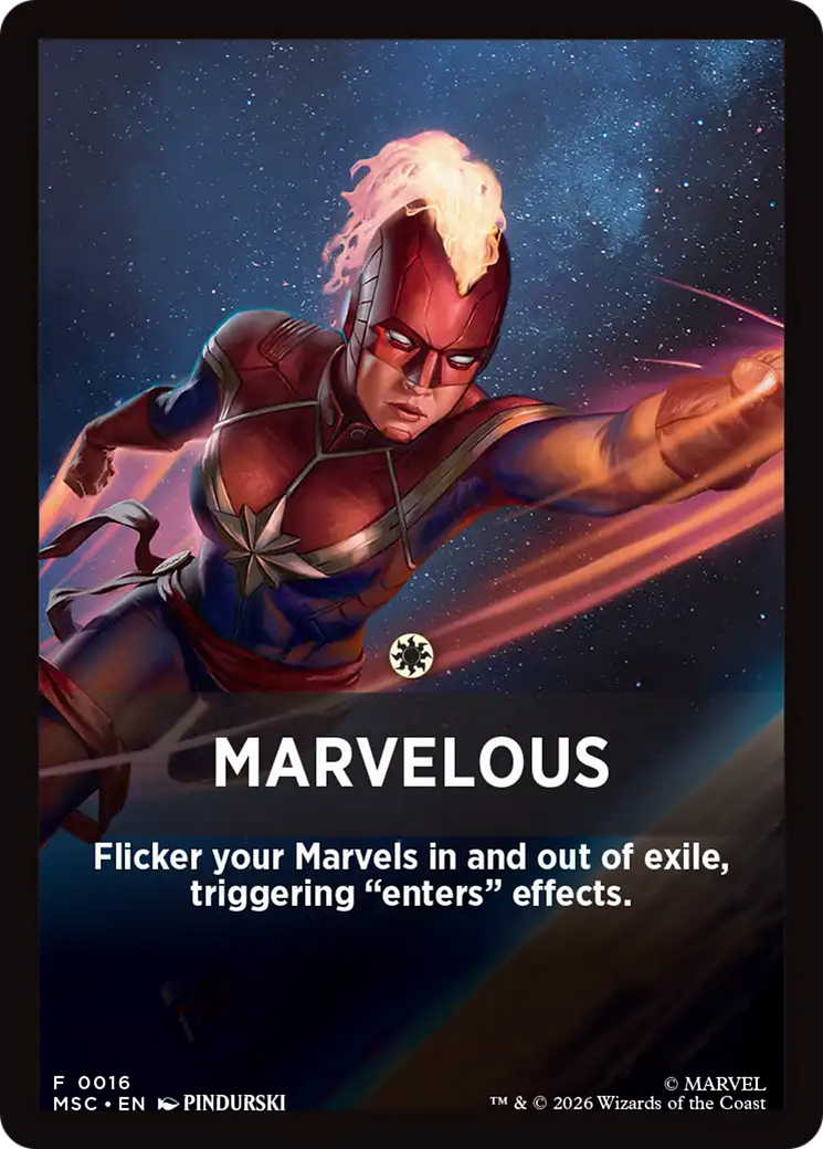 Marvelous Theme Card [Marvel Super Heroes Commander] | Card Citadel