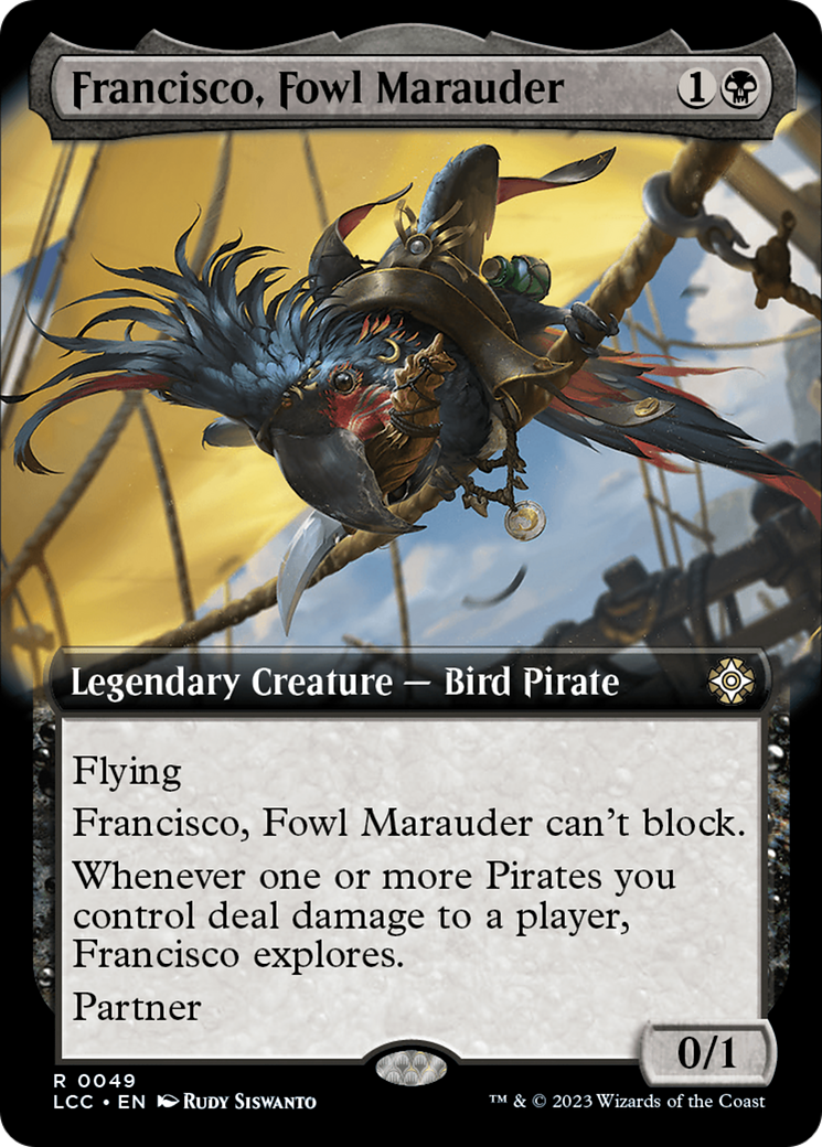 Francisco, Fowl Marauder (Extended Art) [The Lost Caverns of Ixalan Commander] | Card Citadel
