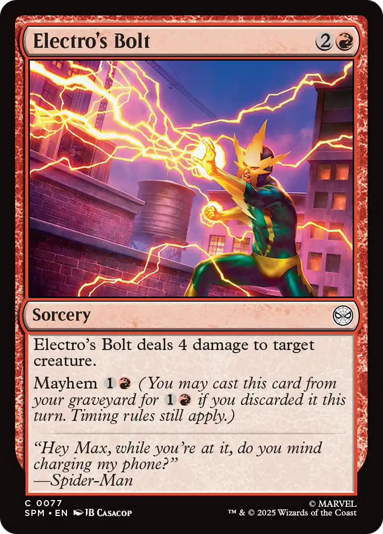 Electro's Bolt [Marvel's Spider-Man] | Card Citadel