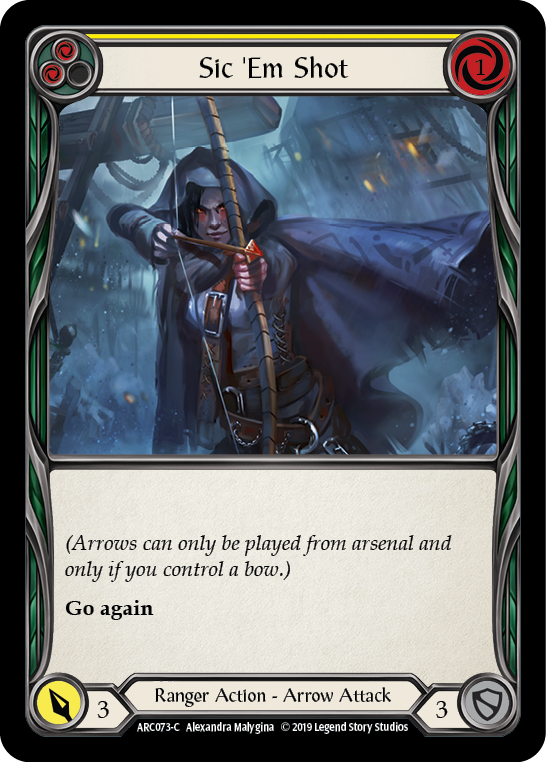 Sic 'Em Shot (Yellow) [ARC073-C] (Arcane Rising)  1st Edition Normal | Card Citadel