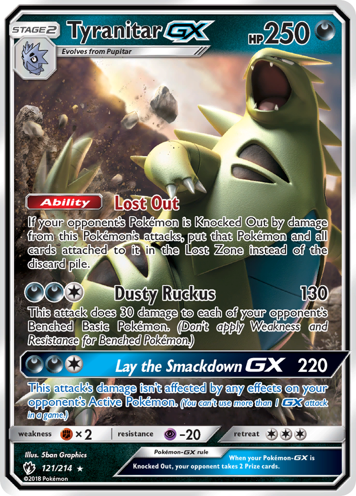 Tyranitar GX (121/214) [Sun & Moon: Lost Thunder] | Card Citadel