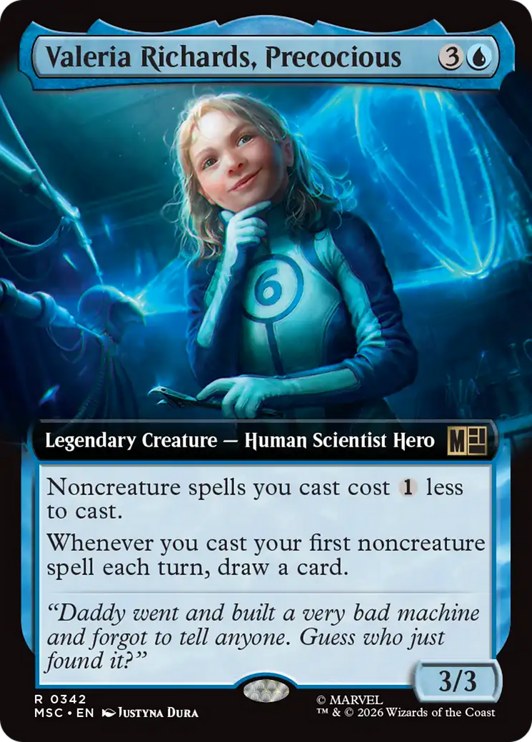 Valeria Richards, Precocious (Extended Art) [Marvel Super Heroes Commander] | Card Citadel