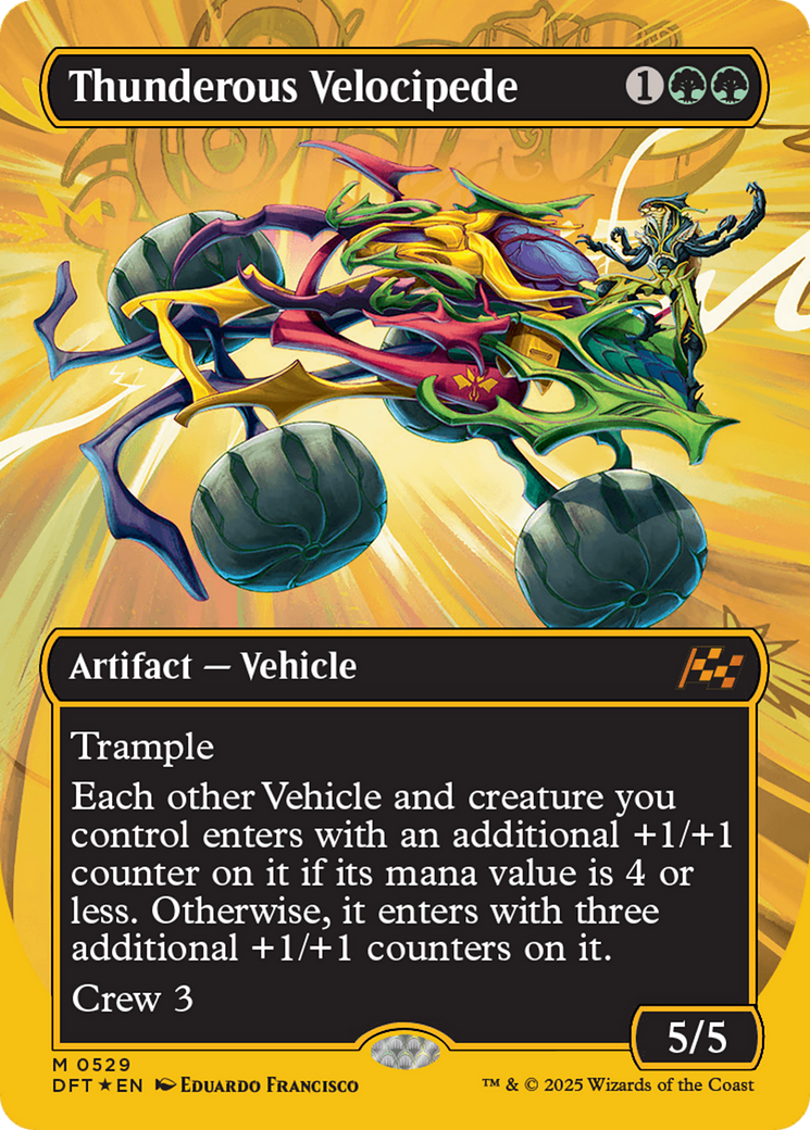 Thunderous Velocipede (Borderless) (First-Place Foil) [Aetherdrift] | Card Citadel