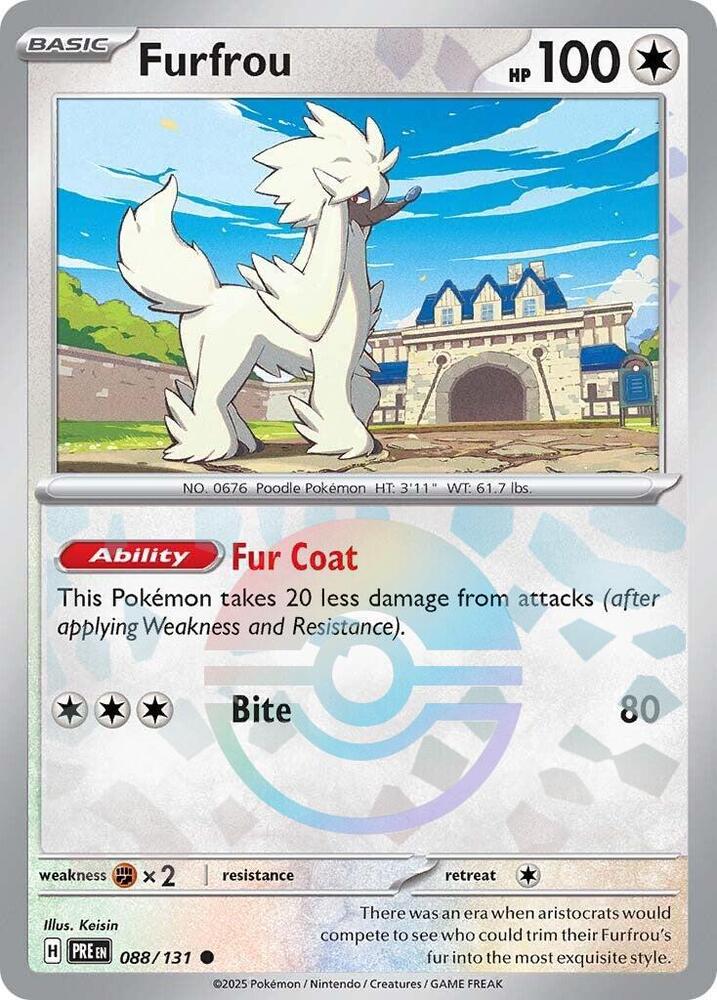 Furfrou (088/131) (Poke Ball Pattern) [Scarlet & Violet: Prismatic Evolutions] | Card Citadel