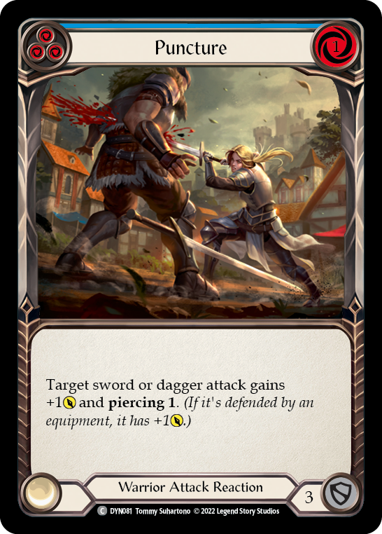Puncture (Blue) [DYN081] (Dynasty)  Rainbow Foil | Card Citadel
