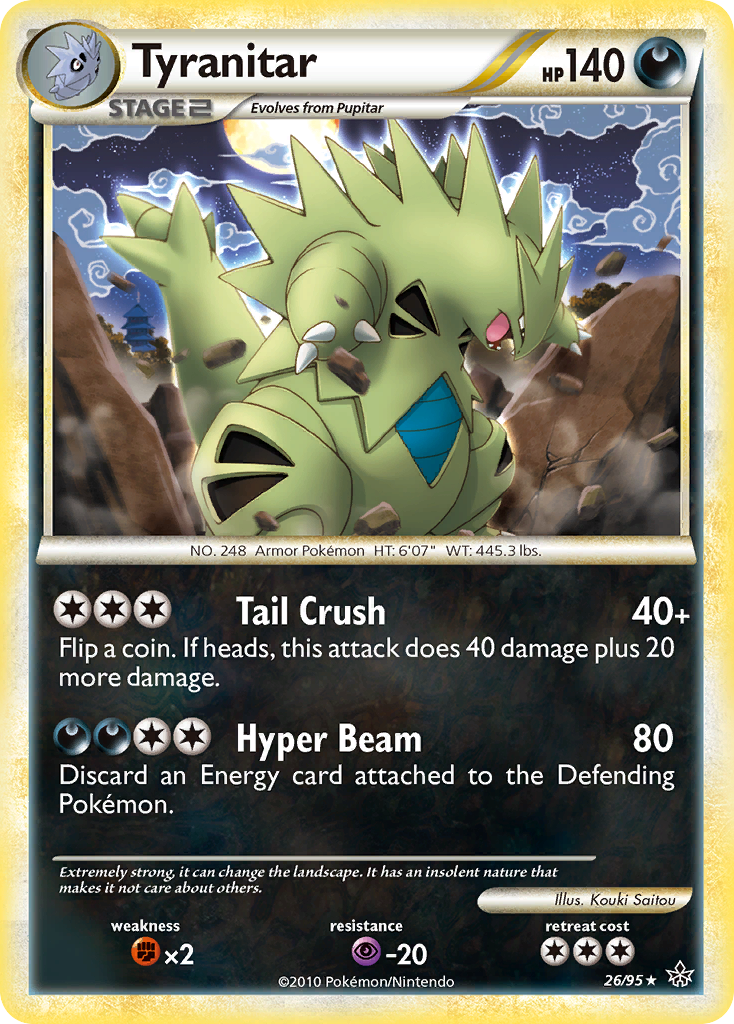 Tyranitar (26/95) [HeartGold & SoulSilver: Unleashed] | Card Citadel