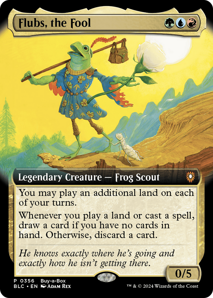 Flubs, the Fool (Buy-A-Box) (Extended Art) [Bloomburrow Promos] | Card Citadel