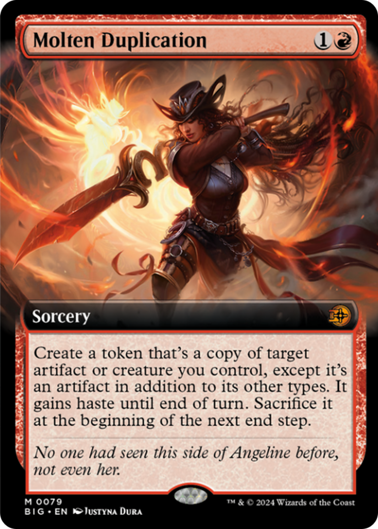 Molten Duplication (Extended Art) [Outlaws of Thunder Junction: The Big Score] | Card Citadel