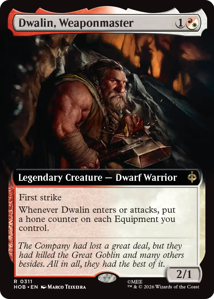 Dwalin, Weaponmaster (Extended Art) [The Hobbit] | Card Citadel