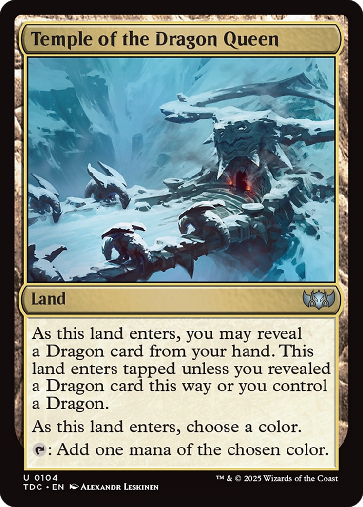 Temple of the Dragon Queen [Tarkir: Dragonstorm Commander] | Card Citadel
