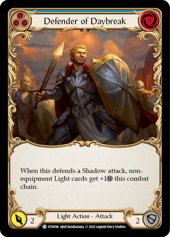 Defender of Daybreak (Blue) [DTD096] (Dusk Till Dawn)  Rainbow Foil | Card Citadel