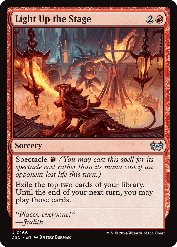 Light Up the Stage [Duskmourn: House of Horror Commander] | Card Citadel