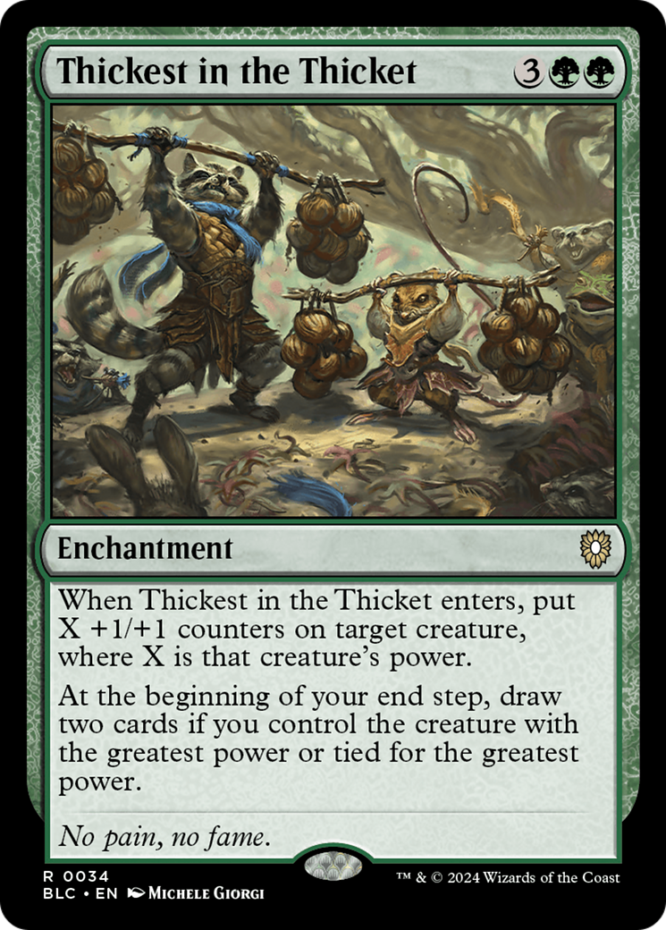 Thickest in the Thicket [Bloomburrow Commander] | Card Citadel