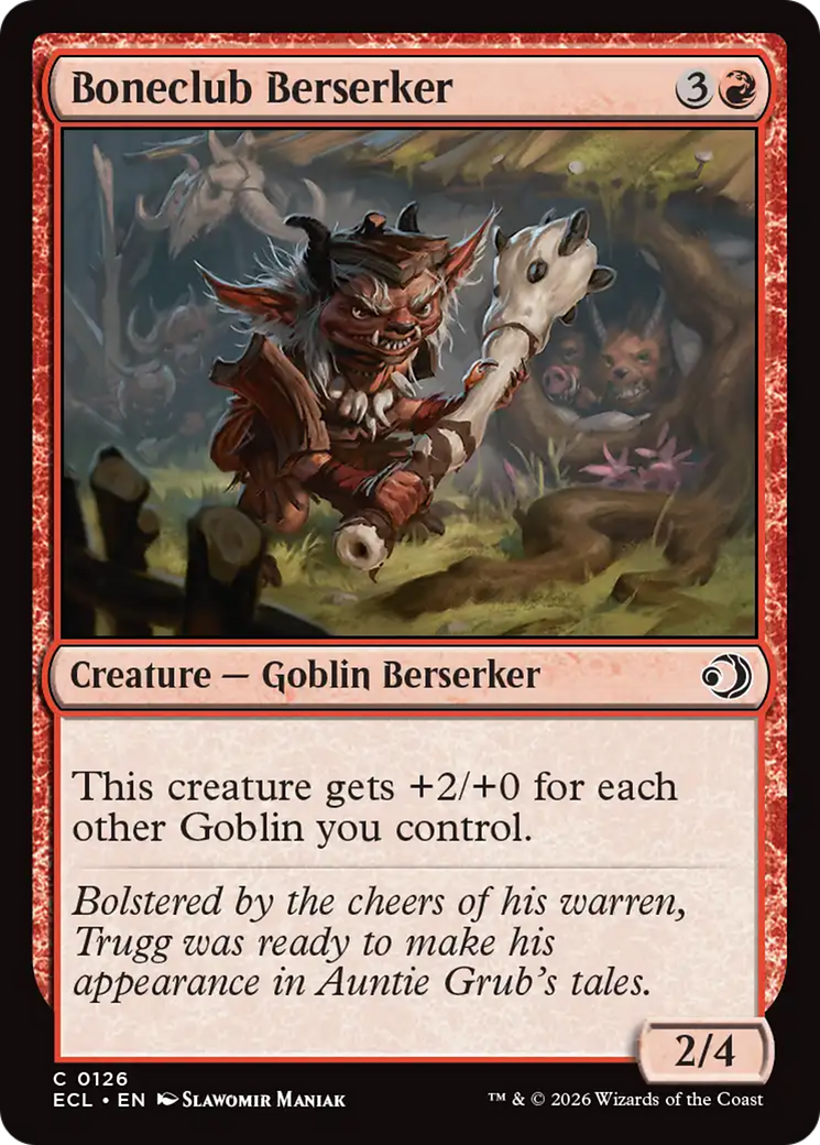 Boneclub Berserker [Lorwyn Eclipsed] | Card Citadel
