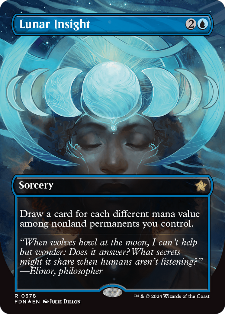 Lunar Insight (Borderless) (Mana Foil) [Foundations] | Card Citadel