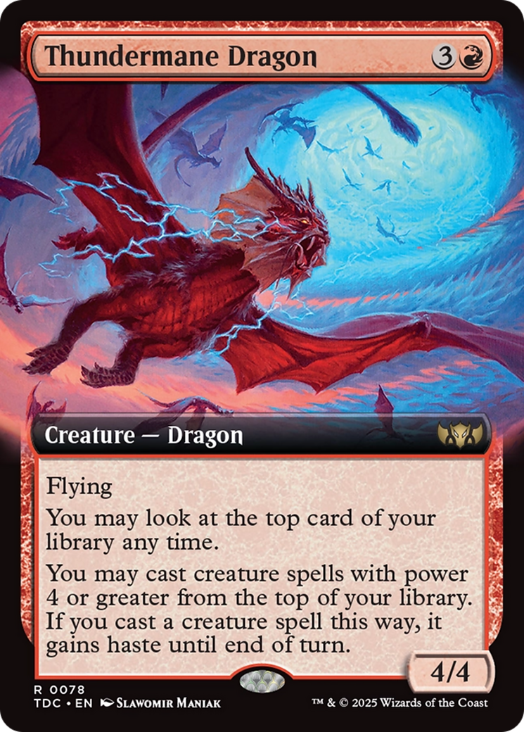 Thundermane Dragon (Extended Art) [Tarkir: Dragonstorm Commander] | Card Citadel