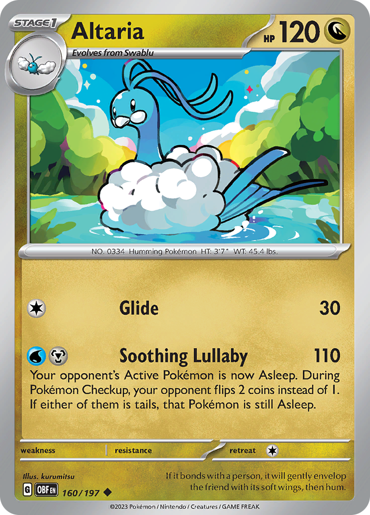 Altaria (160/197) [Scarlet & Violet: Obsidian Flames] | Card Citadel