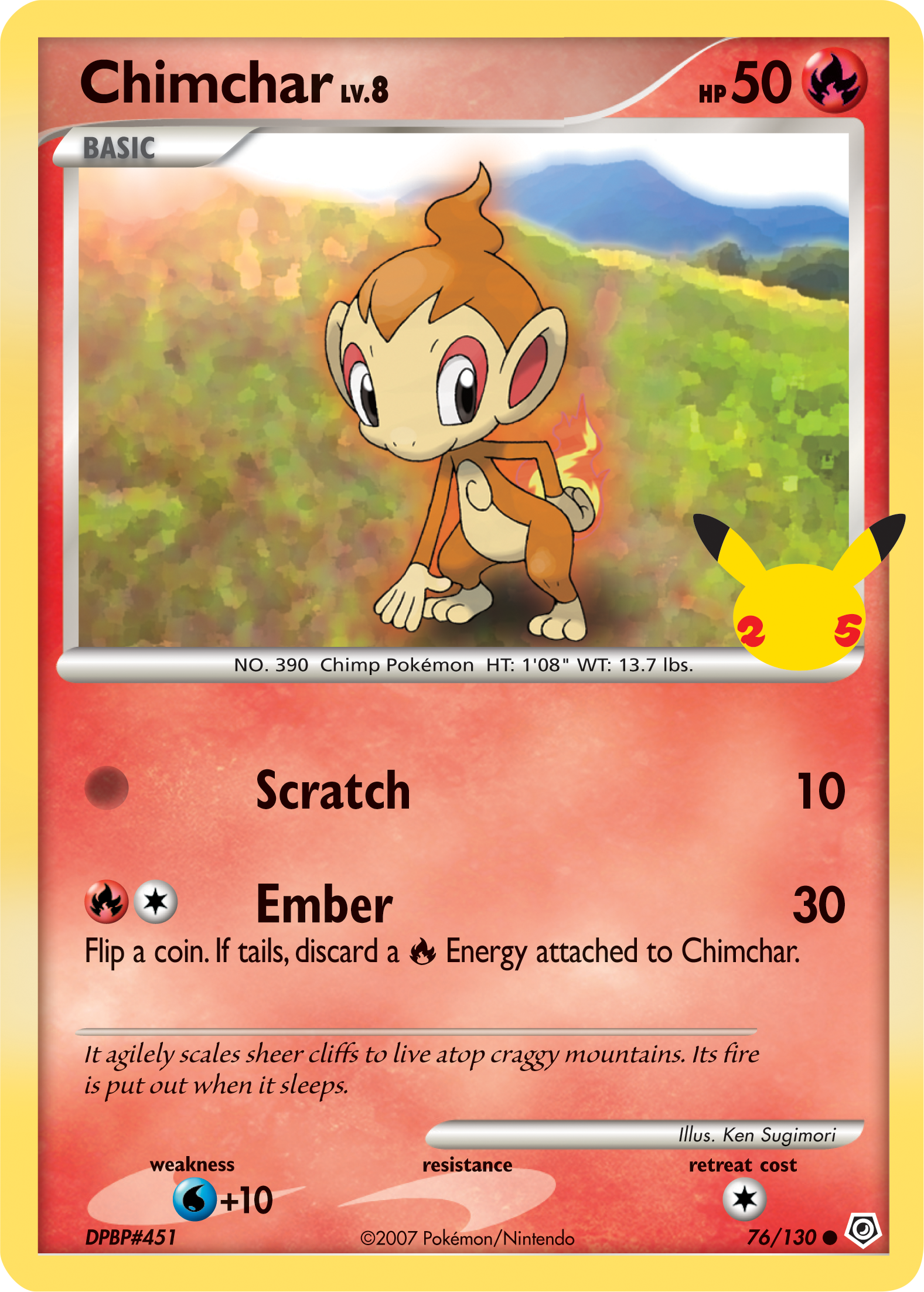 Chimchar (76/130) (Jumbo Card) [First Partner Pack] | Card Citadel