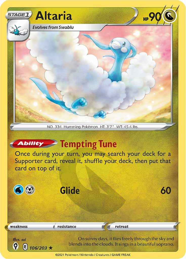 Altaria (106/203) [Sword & Shield: Evolving Skies] | Card Citadel