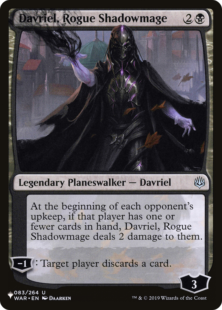 Davriel, Rogue Shadowmage [The List] | Card Citadel