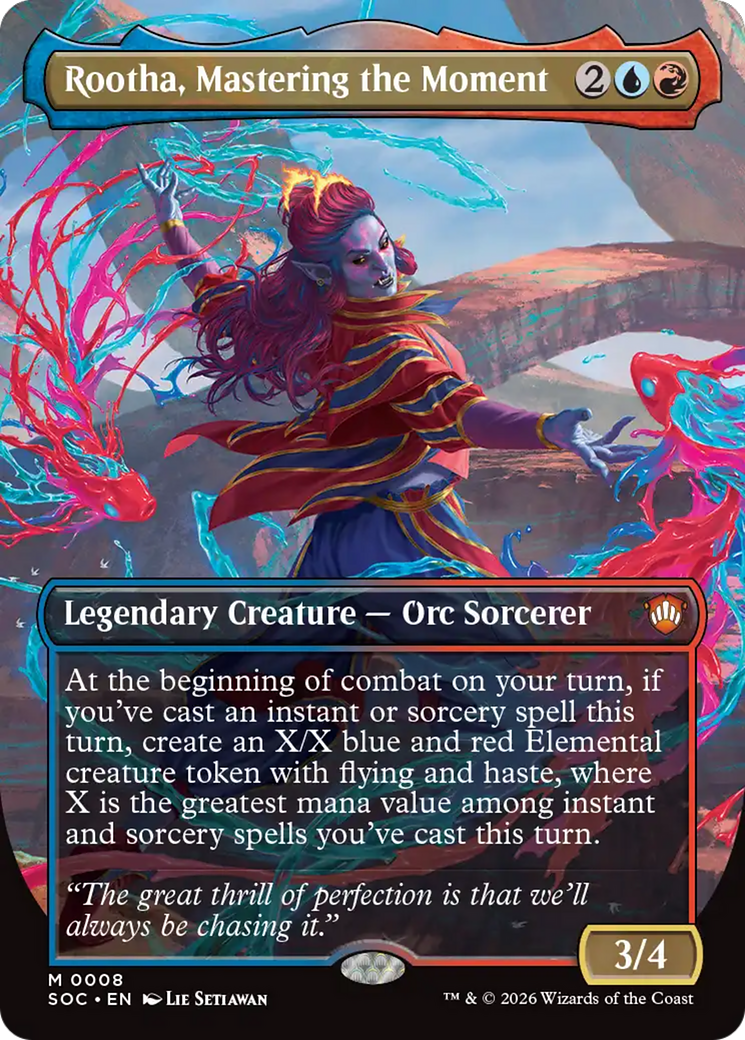 Rootha, Mastering the Moment (Borderless) [Secrets of Strixhaven Commander] | Card Citadel
