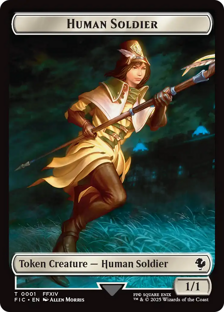 Human Soldier // Hero (0009) Double-Sided Token [FINAL FANTASY Commander Tokens] | Card Citadel
