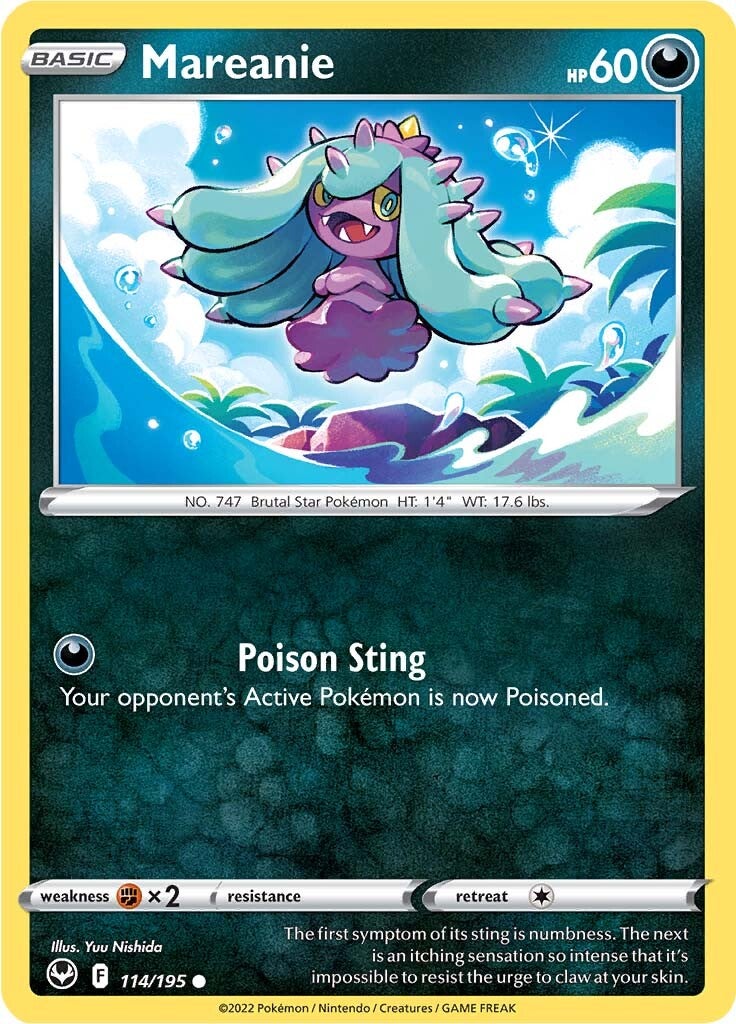 Mareanie (114/195) [Sword & Shield: Silver Tempest] | Card Citadel