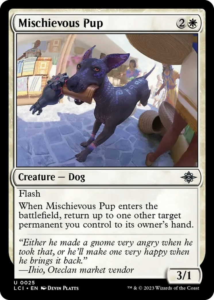 Mischievous Pup [The Lost Caverns of Ixalan] | Card Citadel