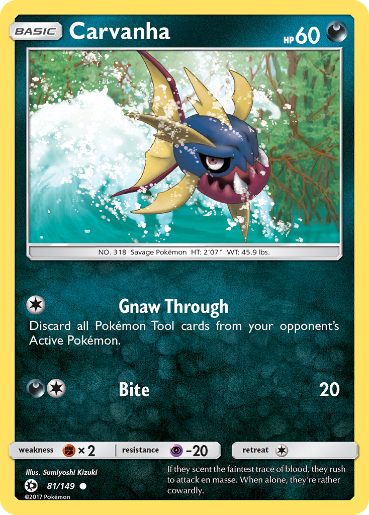 Carvanha (81/149) [Sun & Moon: Base Set] | Card Citadel