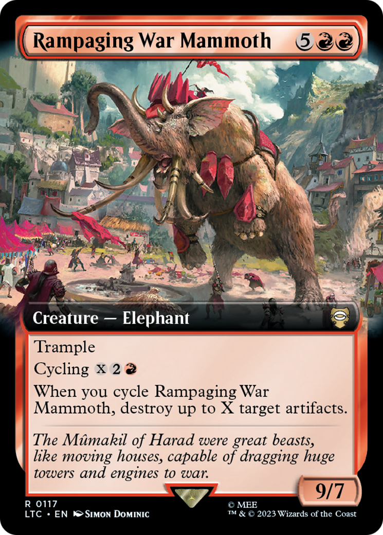 Rampaging War Mammoth (Extended Art) [The Lord of the Rings: Tales of Middle-Earth Commander] | Card Citadel