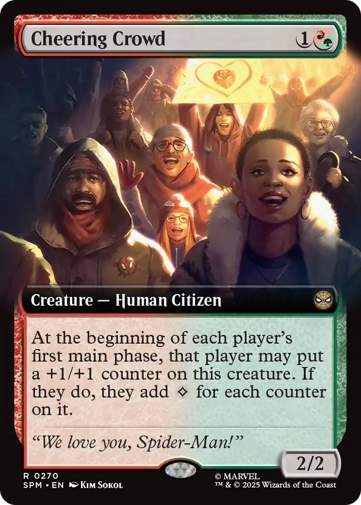 Cheering Crowd (Extended Art) [Marvel's Spider-Man] | Card Citadel