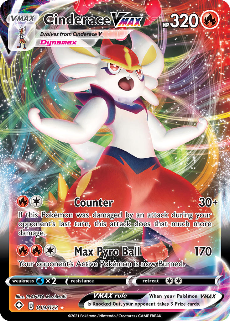 Cinderace VMAX (019/072) [Sword & Shield: Shining Fates] | Card Citadel