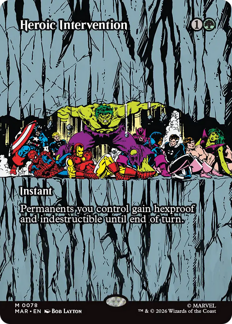 Heroic Intervention (0078) (Borderless) [Marvel Universe: Eternal-Legal] | Card Citadel