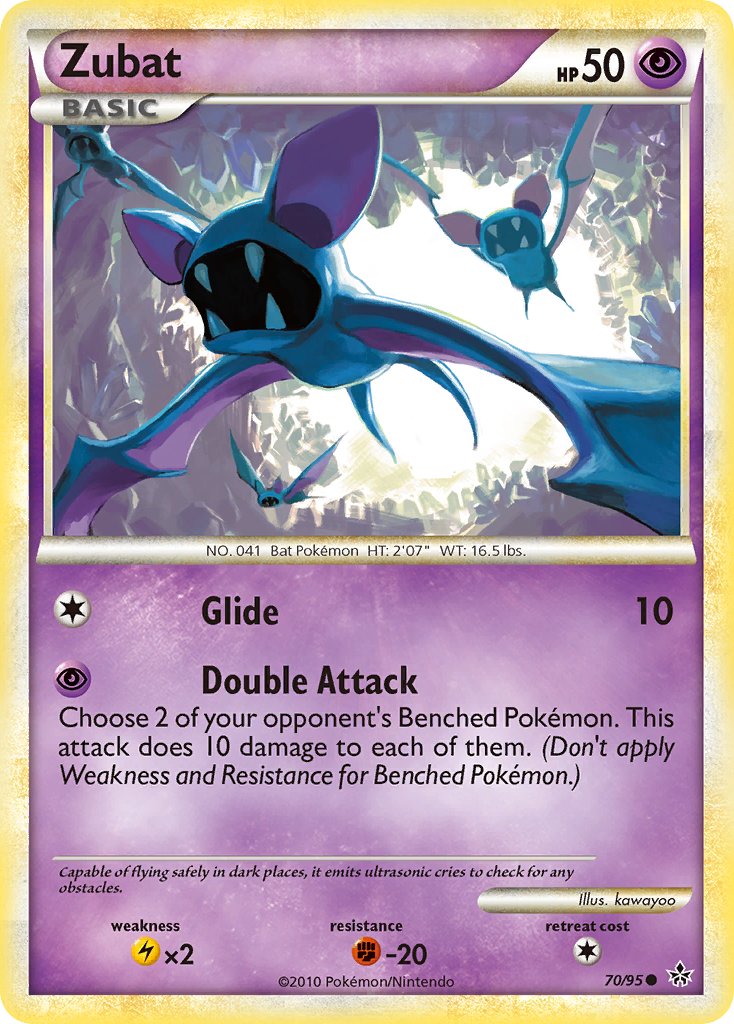 Zubat (70/95) [HeartGold & SoulSilver: Unleashed] | Card Citadel