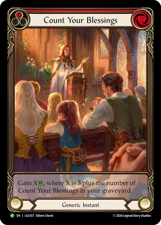 Count Your Blessings (Red) (Rainbow Foil) [LGS357] (Promo)  Rainbow Foil | Card Citadel