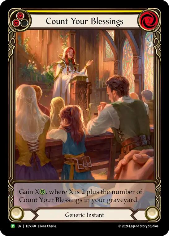 Count Your Blessings (Yellow) (Rainbow Foil) [LGS358] (Promo)  Rainbow Foil | Card Citadel