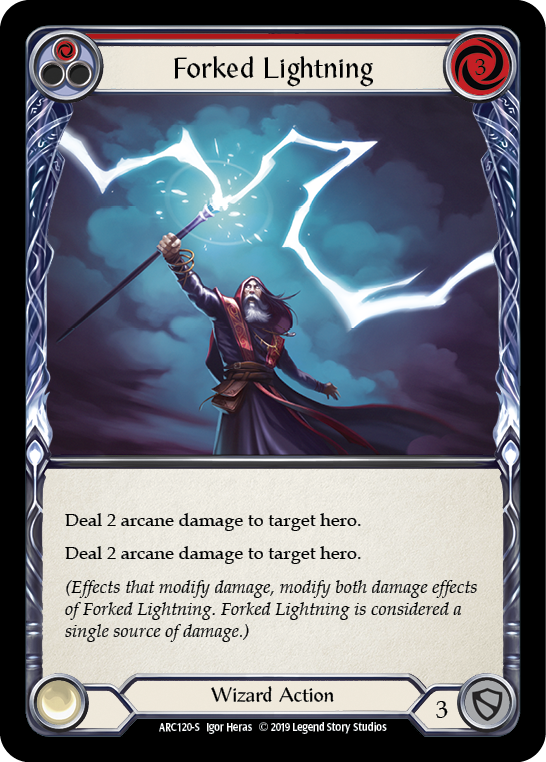 Forked Lightning [ARC120-S] (Arcane Rising)  1st Edition Normal | Card Citadel